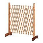 Solid Wood Expanding Fence | Mobile and Movable Fence | Gardeners & Pet Owners | Fold-able Design and Lightweight | H:90cm x W:30-190 cm | from Easylife Lifestyle Solutions | Natural Wood