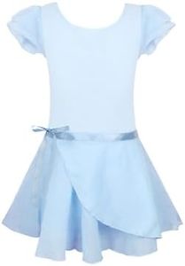 EQSJIU Girls Ballet Leotard With Skirt Blue Tutu 3t 4t Toddler Girl 3-4t Bodysuits Outfits Dance Kids Costume