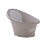 Shnuggle Newborn Baby Bath | Built in Support Bump and Soft Backrest | Suitable from Newborn | Bath Seat Support Includes Plug | Taupe