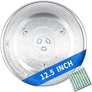 12.5" Microwave Plate Replacement for GE, Samsung, Hotpoint, Panasonic Emerson and More - 12-1/2 inch Microwave Glass Plate Turntable Tray for WB39X10002 WB39X10003 WB48X10005 W10337247 WB49X10069