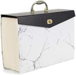 U Brands Fashion Expandable File Folder, Legal Size, 19 Pockets, Marble Print