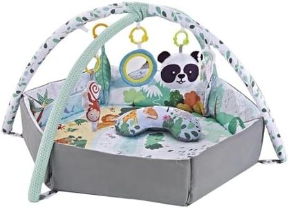 Tapis D'eveil Bebe 0-6 Mois 7-in-1 Tapis De Jeux Bebe Activités ABS + Tissu Tapis Deveil Bébé Evolutif Grande Salle De Sport Pour Nouveau-né Avec Balles Et Jouets Sensoriels