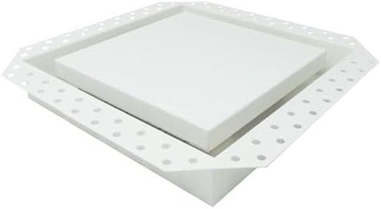 Fittes Modern Flush Wall Vent Cover 11.25x11.25 Inch, DIY AC & Heat HVAC Wall and Ceiling Cover, Luxe, Steel, Cotton White