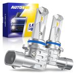 AUTOONE Yellow H10 9145 9140 LED Fog Light Bulbs or DRL Amber Yellow, 12000LM 400% Brighter, 9040 9045 LED Fog Lamps for Car, Trucks, Non-polarity Plug and Play, Pack of 2