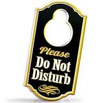Bigtime Signs Please Do Not Disturb Door Hanger Sign - Do Not Disturb Sign 1/4 inch Thick Rigid PVC - 8" x 4" w/Hole for Door Knob Sign - Perfect for Home, Office, Hotel, Bathroom, Bedroom, Clinic