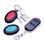 VODESON Key Finder Remote Control Finder, Easy to Use Suitable for The Elderly Key Locator Device,Whistle Phone Keychain Finder,Item Tracker,1 RF Transmitter 2 Receivers