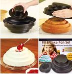 3 Tier Fill & Bake Cake Tin Pan Set Mould Non Stick Insert Middle Filling Craft