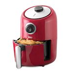 DASH Compact Air Fryer Oven Cooker with Temperature Control, Non-stick Fry Basket, Recipe Guide + Auto Shut off Feature, 2 Quart - Red