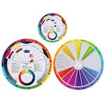 Color Wheel, 3PCS Color Wheel Color Mix Guide, Tattoo Pigment Chart Supplies for Paint Permanent Eyebrow Lip Body Tattoo, Art Class Teaching Tool for Makeup Blending Board Chart Color Mixed Guide Mix Colours