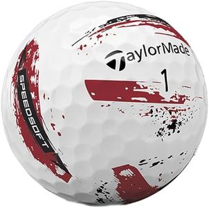 TaylorMade Men's SpeedSoft Ink Golf Balls - Red