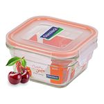 GLASSLOCK Korea Tempered Glass Baking Dish Oven, 400 ml, Square - Bakeware with Lid, Airtight - Kitchen Food Storage Container, Fridge Microwave Safe