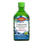 Carlson - Cod Liver Oil, 1100 mg Omega-3s + A & D3, Wild-Caught Norwegian Arctic Cod-Liver Oil, Sustainably Sourced Nordic Fish Oil Liquid, Green Apple, 250 mL (8.4 Fl Oz)