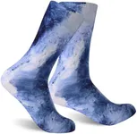 RANDY SUN Ultra Thin Waterproof Socks for Women, Outdoor Hiking Trekking Camping Socks, Blue, X-small