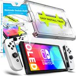Power Theory Protective Glass for Nintendo Switch OLED 2021 Screen Protector - Glass Screen Protector with Stencil, Screen Protector, Glass Film with Application Aid [Pack of 2]