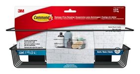 Command Metallic Shower Caddy [Removable]: 1 caddy (Matte Black)