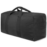Vorspack Extra Large Duffle Bag for Travel - 100L/150L/200L Duffel Bag for Men Gear Bag for Storage Camping Overnight, Black, 100L, Travel