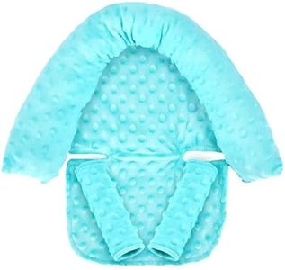 CHILDLIKE BEHAVIOR Carseat Head Support for Infant - Car Seat Strap Pads - 15.7 x 16.9 inch - Shoulder Pads for Babies - Infant Car Seat Head Support - Machine Washable - Green