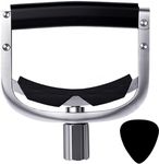 Wrotgt U-Shaped Guitar Capo 304 Stainless Steel | Professional Screw Adjustable Clamp for Acoustic, Electric, Classical Guitars & Bass | Fits 4-12 String & Banjo (9-16" Radius)