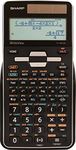 Sharp EL-W516TBSL 16-Digit Advanced Scientific Calculator with WriteView 4 Line Display, Battery and Solar Hybrid Powered LCD Display, Black & White, Black and Silver, Model Number: ELW516TBSL, Large