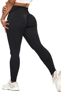 INSTINNCT Womens Leggings Yoga Pants Legging High Waist Butt Lift Booty Tummy Control Workout Pants Yoga Sport Gym Activewear (#6 Plain Black,M)
