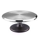 12 Inch Rotating Cake Turntable, Aluminium Alloy Revolving Cake Stand for Cake, Cupcake Decorating Supplies