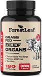 Grass Fed Beef Liver - Grassfed Desiccated Beef Liver Supplement - Most Bioavailable Natural Heme Iron, Vitamin A, B12 for Energy, CoQ10 - High Absorption Formula (180 Capsules)