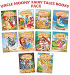Uncle Moon 10 Story Books Pack with Colourful Pictures for Children Age 2-6 Years - Little Red Riding Hood, Thumbelina, The Ugly Duckling, The Little ... Wonderland, Heidi, Treasure Island, 160 Pages