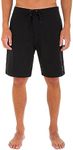 Hurley Men's One and Only 20" Board Shorts, Black/Black, 38