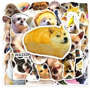 50Pcs Dog Meme Stickers - Cute Animal Waterproof Vinyl Stickers for Water Bottles | Aesthetic & Fun Designs for Laptop, Phone Case, Skateboard, Guitar, Luggage | Great Gift for Dog Lovers & Pet Owners