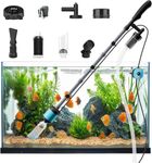 YISUIPU Electric Aquarium Vacuum Gravel Cleaner, 729GPH /15W 6 in 1 Upgraded Variable Frequency Motor Automatic Fish Tank Gravel Cleaner Vacuum for Wash Sand & Water Changer