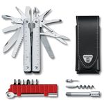 VICTORINOX Swiss Pocket Knife Swiss Tool X Plus Ratchet, 40 Functions, Multi Tool incl. Long-Nosed Pliers, Locking Blade, Silver