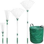 GARTOL Adjustable Garden Leaf Rake,