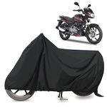 Autofy Glory 100% (Tested) Waterproof Bike Cover - Dust & UV Proof Bike Body Cover with Waterproof Taping Along The Stitches for All Two Wheeler Bikes Upto Pulsar 180cc Size - Black