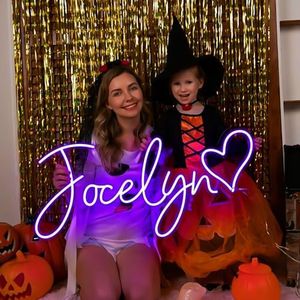 Custom Neon Signs for Wall Decor, Personalized LED Neon Signs for Graduation, Bar, Wedding, Party, Gift, Gaming, Live Music, Customized Business Logo, Acrylic and Silicone, RGB (Optional 5" to 55")