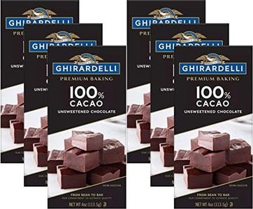 Ghirardelli Chocolate Baking Bar, 100% Cacao Unsweetened Chocolate, 4-Ounce Bars (Pack of 6)