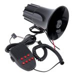 DriSentri Wired Alarm Siren Horn, Car Siren Horn, 100W 12V 7 Sounds Car Truck Speaker Loud Siren Horn 105dB with MIC