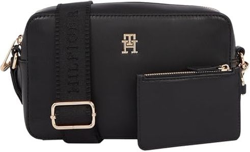 Tommy Hilfiger Bolso Bandolera Mujer Monotype Camera Bag Pequeño, Negro (Black), Talla única