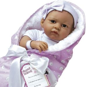 Paradise Galleries Baby Bundles Collection, 19-Inch African American Doll by Jannie de Lange, Designer Doll, Birthday Gift for Kids Ages 3 and Up - The Princess Has Arrived