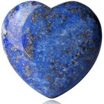 AWARDSEN 60 mm Large Heart Lapis Lazuli Crystals Gemstones Gifts for Women, Blue Heart Shaped Stone Reiki Healing Crystals for Valentine's Day, Anniversary, Birthdays and Thanksgiving Day