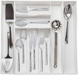 Dial Industries Expand-A-Drawer Cutlery Tray, White, Standard