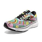 Brooks Women's Ghost 15 Neutral Running Shoe, Black/White/Multi, 7.5 UK