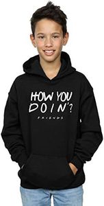 Friends Boys How You Doin? Hoodie Black 9-11 Years