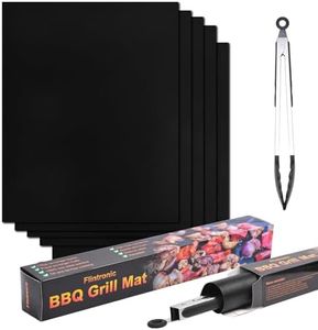 Flintronic - Alfombrilla para Barbacoa, Estera para Parrilla de Barbacoa, Reutilizable, Grill mats Antiadherente para Parrillas de Gas y Carbón - Kit Esenciales Barbacoa(40 * 50cm 5PCS)