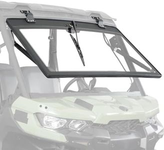 KEMIMOTO Power Flip Glass Windshield Compatible with Can-Am Defender