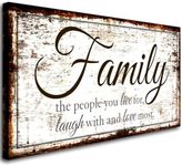 AOSHDART Family Quote Wall Art Living Room-Family Wall Decor-Inspirational Motto Family Canvas Wall Art-Rustic Farmhouse Canvas Prints Painting Artwork for Bedroom,Home Decor,Ready to Hang 20"x40"