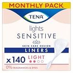 TENA Lights Light Liner, 140 Incontinence Liners ( 28 x 5 packs) for Women with Sensitive Skin, Breathable and Unscented Liner for Light Bladder Weakness and Incontinence