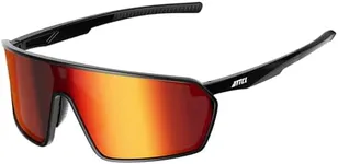 ATTCL Unisex Cycling Glasses Men Women Teens Sports Biking Sunglasses UV Protection Bicycle MTB Riding Goggles KC05 Black Red