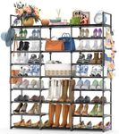 Kottwca 9-Tier Metal Shoe Rack Organizer for 50-55 Pairs - Space Saving Shoe Storage Shelf for Entryway, Closet, Bedroom, Hallway