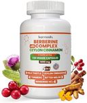 HARMONIFY Berberine Supplement with Ceylon Cinnamon, Milk Thistle, Turmeric, Bitter Melon Complex, Immune Supports, 120 Capsules, 1000 mg, Vegan, Non-GMO