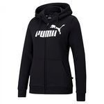 PUMA Women's Logo Full-zip Hoodie Fl Sweat, Puma Black, M UK
